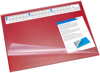 Onderlegger Läufer 40x53cm met transparant voorblad rood