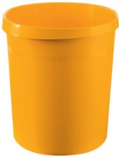 Papierbak Han Grip 18 liter met griprand geel