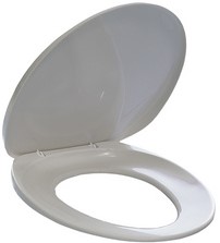 Toiletbril Durable kunststof met deksel wit