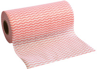 Spoel- en reingingsdoek ECO rol à 50stuks rood