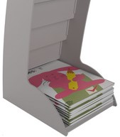 Folderstandaard Paperflow Courbo vloerstandaard 16xA4 grijs-2