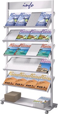 Folderstandaard Kerkmann Rico 20xA4 aluminium