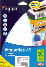 Etiket Agipa 100318 148x210mm 16stuks
