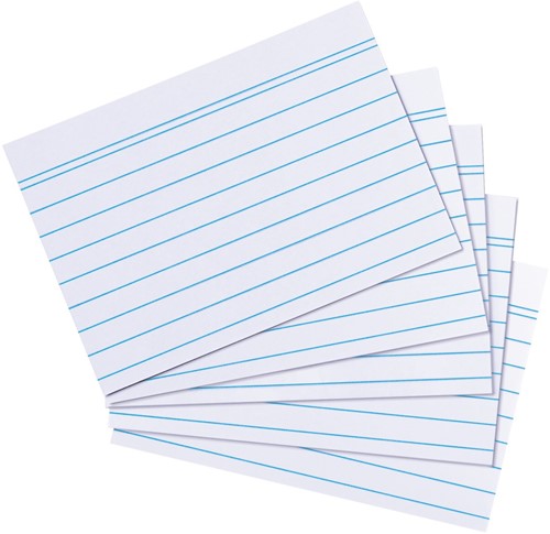 Systeemkaarten Herlitz A8 lijn wit 200 stuks