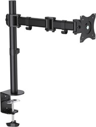 Monitorarm LogiLink enkel 13-27" met klem zwart
