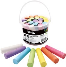 Stoepkrijt Wonday emmer à 20 stuks assorti