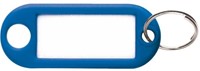 Sleutellabel kunststof blauw p/100