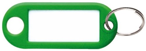 Sleutellabel kunststof groen p/100