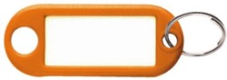 Sleutellabel kunststof oranje p/100