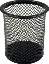 Pennenkoker Helit "the round network" metaal zwart
