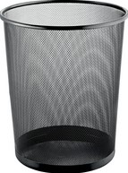 Papierbak Helit 'the circle network" 15liter perforatie zwart