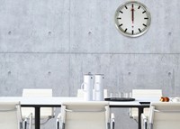 Wandklok Unilux Station Ø35cm zilvergrijs/wit-2