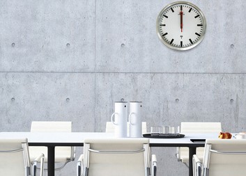 Wandklok Unilux Station Ø35cm zilvergrijs/wit-2