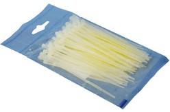 Kabelbinder Logilink nylon 2,5x200mm Ø49,5mm wit