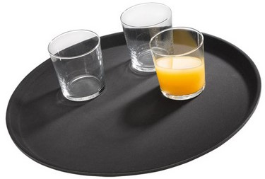 Dienblad APS Gastro anti-slip rond 275mm zwart