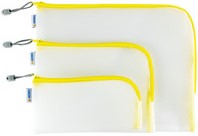 Opbergtas Herma met rits 360x280mm geel