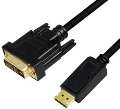 Kabel LogiLink displayport/DVI 100cm zwart