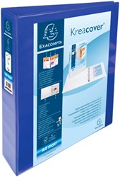 Presentatieringband Exacompta A4 4-rings D-mech 40mm blauw