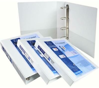 Presentatieringband Exacompta A4 4-rings D-mech 40mm wit-2