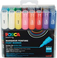 Verfstift Posca PC-1MC 0.7-1.0mm ass set à 16stuks