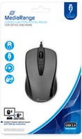 Muis MediaRange optisch met 3 knoppen usb zwart
