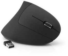 Ergonomische Muis MediaRange 6 knoppen draadloos rechts zwart-2