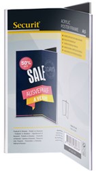 Folderstandaard Securit A5 3-zijdig staand glashelder