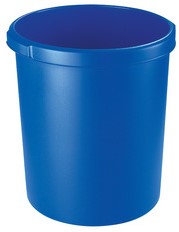 Papierbak Classic 30 liter met griprand blauw