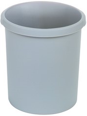Papierbak Classic 30 liter met griprand grijs