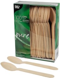 Lepel Papstar Pure 157mm hout 100 stuks