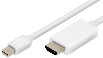 Kabel Digitus mini displayport/HDMI-A 200cm wit