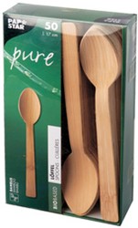 Lepel Papstar Pure 170mm bamboe 50 stuks