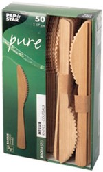 Mes Papstar Pure 165mm bamboe 50 stuks