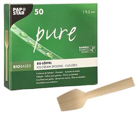 IJslepel Papstar Pure 92mm bamboe 50 stuks
