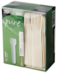 IJslepel Papstar Pure 95mm papier 100 stuks