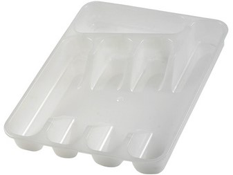 Bestekbak Keeeper Pablo 26,5x33,5x50cm 5-vakken wit