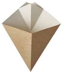 Frietzak Papstar Pure 165x195mm bruin 50 stuks