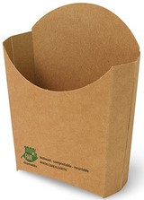 Frietzak Papstar Pure 140x135x40mm bruin 80 stuks