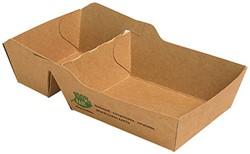 Frietbak Papstar Pure 155x85x35mm bruin 80 stuks