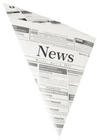 Frietzak Papstar Krantenpapier 270x190x190mm wit 1.000 stuks