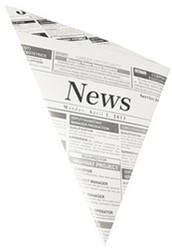 Frietzak Papstar Krantenpapier 325x230x230mm wit 1.000 stuks