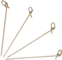 Spiesje Papstar "Loop" bamboe 180mm 250 stuks
