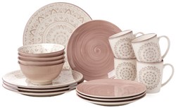 Serviesset R&B Valencia roze 16-delig