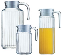 Karaf Esmeyer Quadro glas met deksel 1,7 liter