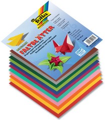 Vouwblaadjes Folia 80g/m² 13x13cm assorti pak à 96 vel