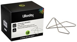 Vlinderclip Wonday vernikkeld 30x40mm 100stuks