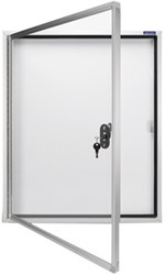 Buitenvitrine achterwand metaal