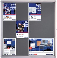 Vitrinekast Franken ECO voor buiten (15xA4) 118x99cm textiel grijs