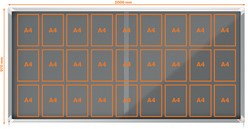 Vitrinekast Nobo Premium plus voor binnen (27xA4) 200x97cm schuifdeur vilt blauw-2