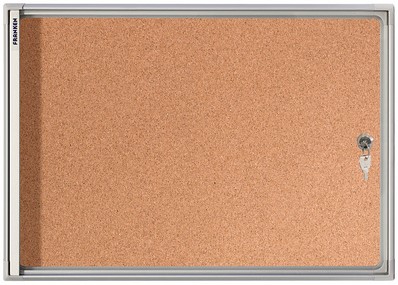 Vitrinekast Franken X-tra!Line voor binnen (3xA4) 73x37cm kurk